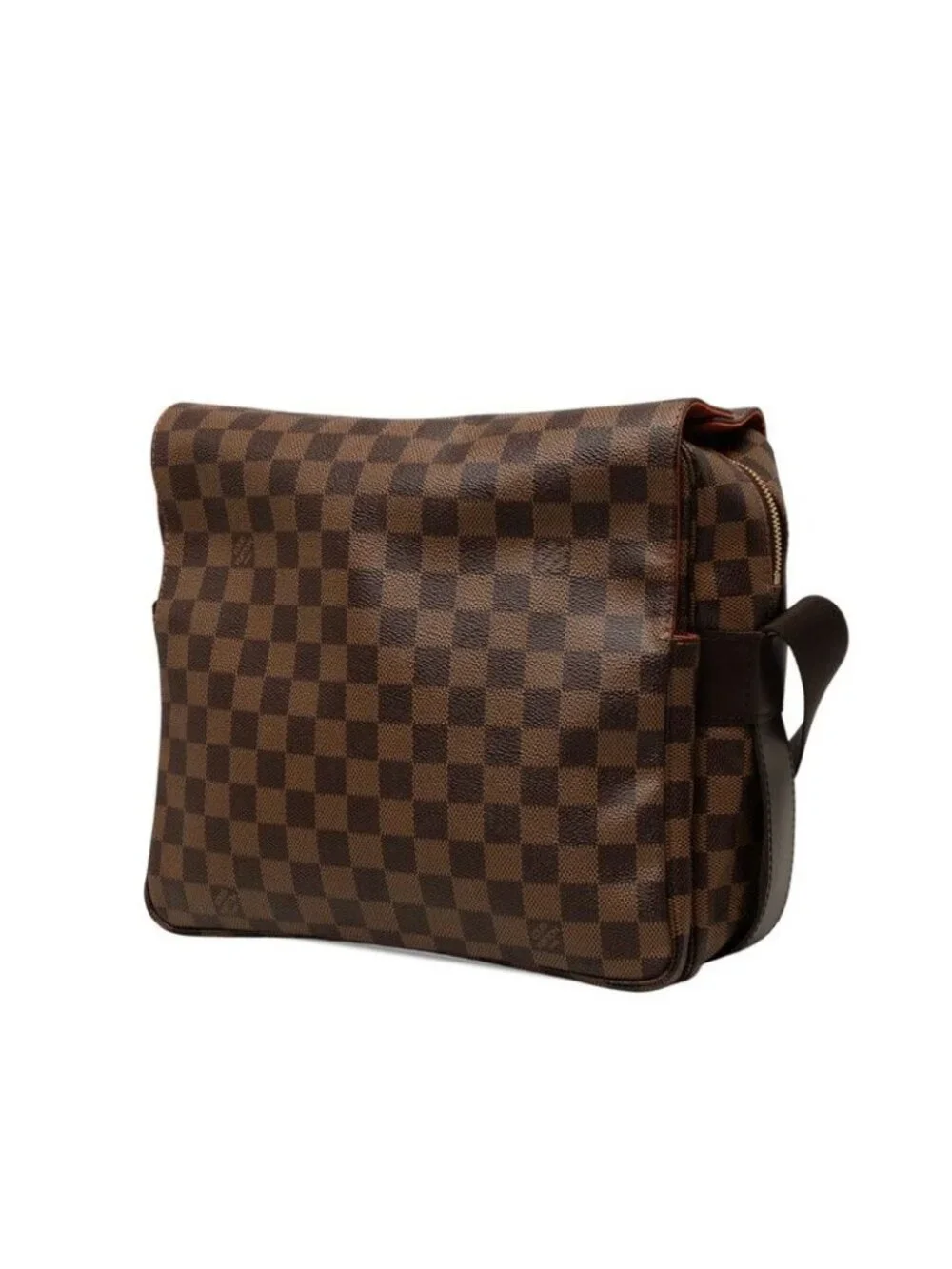 Louis Vuitton Damier Naviglio Crossbody Shoulder Bag Brown Leather